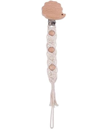 GLASSNOBLE Baby Pacifier Chain - Beech Wood with Clip & Cotton Rope - Cloud Design Nipple Holder - Safe & Stylish International Shipping - Buy Online on GoSupps.com