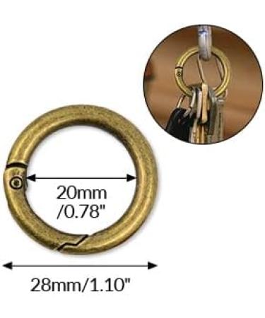 BESSTUUP 6pcs Spring Snap Hook Zinc Alloy Ring Clip - Handbag Shoulder Strap Keychain Keyring for Climbing - Bronze - Buy Online on GoSupps.com