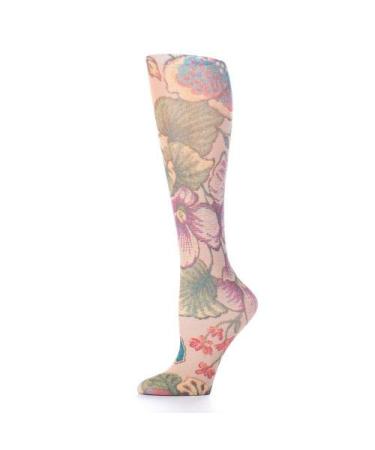 Red Moby Celeste-Stein-CMPSQ-2219 Womens 8-15 mmHg Compression Sock - Queen - Tan Tapestry