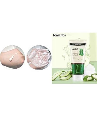 Farmstay Aloe Pure Cleansing Foam 180ml | Hydrating & Soothing Face Wash - International Shipping Available - Buy Online on GoSupps.com