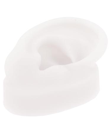 Artificial Ear Mold Silicone Ear Model Silicone Ear Mold Ear Piercing Practice Tool Silicone Ear Piercing Model Fake Ear Fake Silicone Ear Jewelry Ear Model White