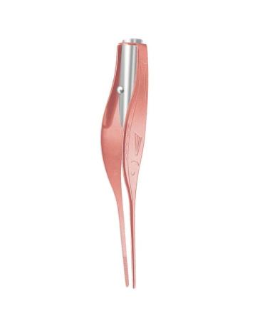 Ear Cleaner LED Flashlight Earpick Wax Removal Tweezer Luminous Kids Ear Curette Spoon Health Care - (Color: rose gold)