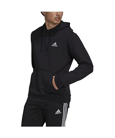 adidas Men's Essentials Fleece Hoodie Large Black/White