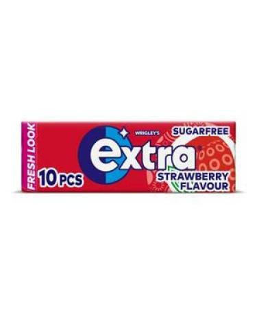 2 Full Packs of WRIGLEY'S EXTRA Chewing Gum (60 Single Packs) Strawberry Strawberry 60 count (Pack of 1)