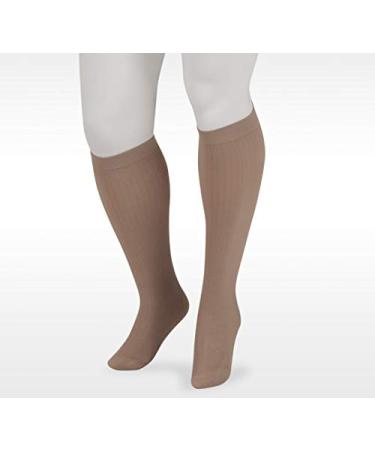 Juzo Dynamic Cotton Knee High Socks 15 20 mmHg Reg 2 (II) Regular Khaki