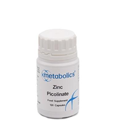 Zinc Picolinate Capsules Zinc Supplement Pot of 120 Capsules (13.8 mg zinc) 69 mg Promotes Healthy Hair Skin & Nails | Additive Free