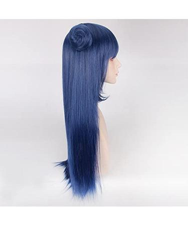Wig for Love Live! Sunshine!! Tsushima Yoshiko - 70Cm Long Straight Blue Cosplay Wig for Anime Costume Party - Universal Female Fake Hair - Buy Online on GoSupps.com