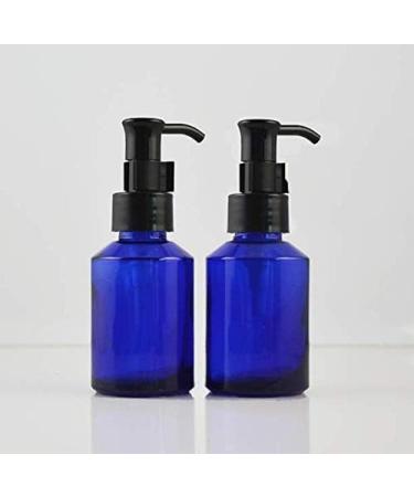 2PCS 60ML/2oz Empty Glass Lotion Pump Bottle Jars with Black Pump Top and Locking System Cosmetic Makeup Packing Storage Container Dispenser for Essential Oil Emulsion Essence Toiletries Toner Liquid - Buy Online on GoSupps.com