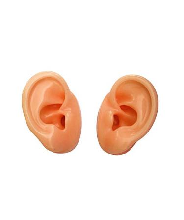 Simulation Silicone Ear Model - Soft Silicone Ear Model for Teaching - Artificial Ear Model for Ear Picking Practice Studs Earring Display Props