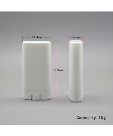 10 PCS 15g Clear Oval Lip Balm & Deodorant Containers - Travel Size Twist Up Hair Wax & Lipstick Tube Set - Buy Online on GoSupps.com