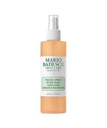 Mario Badescu Facial Spray with Aloe, Sage and Orange Blossom for All Skin Types | Face Mist that Hydrates & Uplifts 8 Fl Oz (Pack of 1)