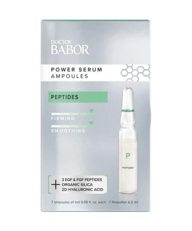 BABOR Power Serum Ampoule: Peptides | Firming  Smoothing  Elasticity | 2D Hyaluronic Acid and EGF & FGF Peptides | Clean & Vegan | Results in 7 Days Power Serum Ampoule: Peptides- New