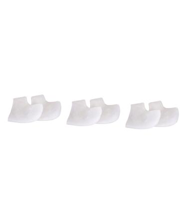 FOMIYES 3 Pairs Heel Spur Socks Socks Silicone Socks for Dry Feet Gel Heel Support Cracked Plantar Insoles Heel Support for Plantar Moisturizing White Foot Socks