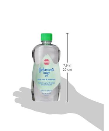 Johnson's Baby Oil with Mineral Oil, Vitamin E, and Aloe Vera - 20 Fl Oz (Pack of 1) - Buy Online on GoSupps.com
