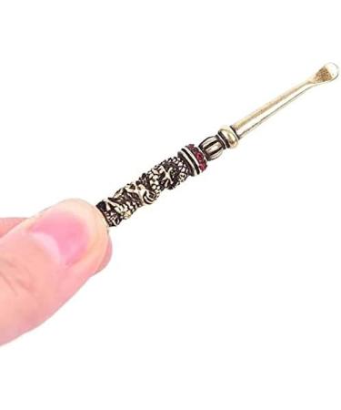 KouRy Retro Brass Dragon Ear Spoon - Portable Ear Cleaning Tool & Ear Wax Remover | Ideal Gift Keychain - Buy Online on GoSupps.com