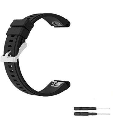Meiruo bracelet silicone clock straps Sports arm band replacement bracelet for Garmin fenix/fenix/fenix/fenix 3/garmin fenix 3 HR/fenix 3 Sapphire/D2 Bravo/Quaitx 3/Tactix Bravo Black