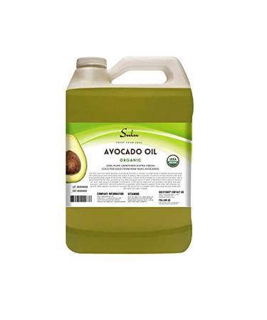 4 LBS / 64 FL.OZ Certified Organic Unrefined Extra Virgin Raw Avocado Oil