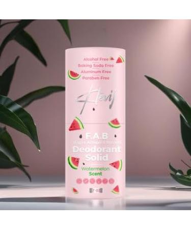 All Natural F.A.B. Deodorant - Watermelon Scent | Organic Aluminum-Free for Sensitive Areas | 1.7 oz International Shipping Available - Buy Online on GoSupps.com