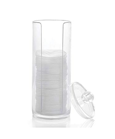 YSH Makeup Transparent Heightened Round Plastic Cosmetic Box Cotton Pads Storage Box Cosmetic Beauty Tool Kit