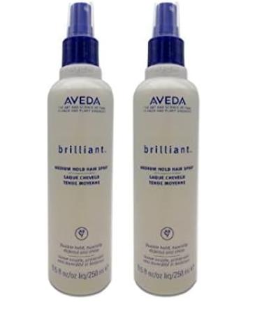 Aveda Brilliant Medium Hold Hair Spray for Unisex - 8.5 oz Hairspray (Pack of 2) Chamomile 8.5 Fl Oz (Pack of 2)