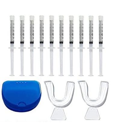 Teeth Whitening Kit 44% Carbamide Peroxide 10 Tooth Whitening Gel Syringe Dispensers 2 Thermo Forming Dental Trays with Convenient Storage Case.