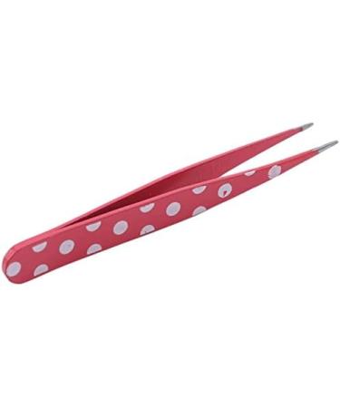 U-M 2 pcs Tilting Tweezers Eyebrow Hair Finishing Tools Stainless Steel Dot Printing Hair Removal Tool Clip as shown - Buy Online on GoSupps.com