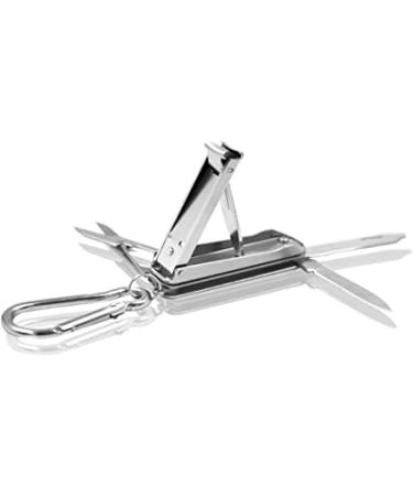 5in1 Multi Tool Nail Clippers Nose Hair Scissors Nail Files Multi Purpose Pocket Knife Screwdriver Key Chain for Mini Multi Nail Clippers Travel Fishing Hiking Camping