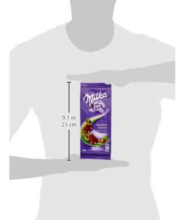 Milka Whole Hazelnuts Bar 200 g - Pack of 4 - Buy Online on GoSupps.com