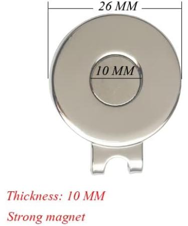 PINMEI Hat Clips Golf Ball Marker Holder - Set of 2 Silver Clips - Buy Online on GoSupps.com