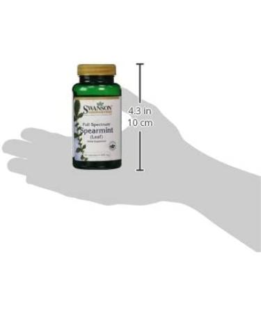 Swanson Spearmint Leaf Capsules - Digestive Health Support & Stomach Relief - 60ct 400mg - Buy Online on GoSupps.com