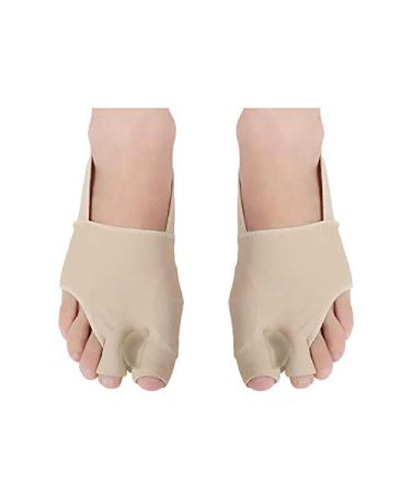 Bunion Corrector Double Toe Separators Relieve Toe Friction Bunion Pain Ball of Foot Cushion Toe Spacers Straightener Splint for Hallux Valgus Overlapping Toes Straightener Sleeves Socks (S)