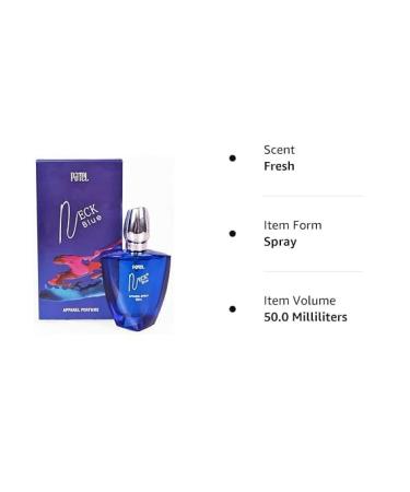 PATELS Neck Blue Long Lasting Fresh And Powerful Fragrance Perfume For Mens & Womens | Luxury Scent 50Ml - Buy Online on GoSupps.com