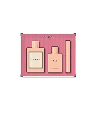 Gucci Bloom for Women 3 Piece Set Includes: 3.3 oz Eau de Parfum Spray + 3.3 oz Body Lotion + 0.25 oz Eau de Parfum Fragrance Rollerball - Buy Online on GoSupps.com