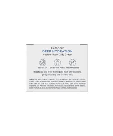 CETAPHIL Deep Hydration Fragrance Free Face Cream 1.7 oz | Hyaluronic Acid, Vitamin E & B5 | For Sensitive Skin | Dermatologist Recommended - Buy Online on GoSupps.com