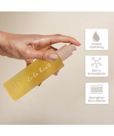 de la heart Golden Body Oil 3.4 fl oz | Nourishing Lightweight Body Moisturizer for Radiant Silky Skin | Fast-Absorbing Natural Oil Blend with Subtle Glow | Hydration & Softness for All Skin Types - Buy Online on GoSupps.com