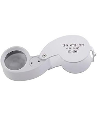Magnifier Mini 40X Jewelers Power Magnifier Loupe Magnifier Eyes Jewelry Shop Silver LED Lights Folding Magnifier Jeweler Magnifier - Buy Online on GoSupps.com