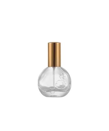 25pcs Perfume Refillable Bottle 12ml Glass Packaging Travel Spray Atomizer Bottles Suitable for Travel Portable Refillable Makeup (Color : Gold Lid)