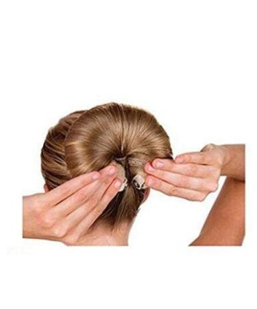 Beige Magic Hair Ring Styler Set - Hot Hair Donut Bun Maker for Women & Girls (1 Tall + 2 Small) - Perfect Curler Accessory - Buy Online on GoSupps.com