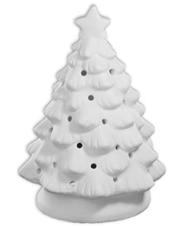 Traditional Christmas Tree Votive Holder - Paint Your Own Ceramic Keepsake
