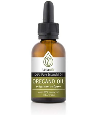 Teliaoils 100% Organic Oil Of Oregano - Super Strength over 86% Carvacrol - Pharmaceutical Grade Wild Oregano Oil from the mountains of Greece - Undiluted, Certified, Pure Oregano Essential Oil - 1 oz