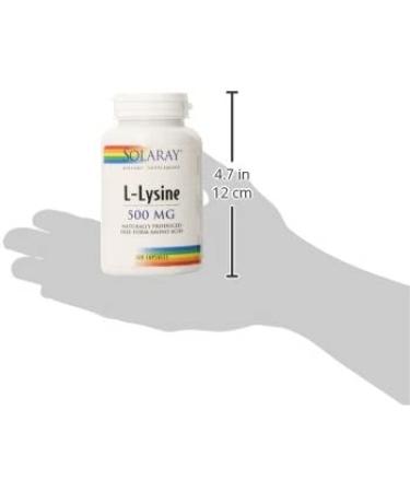 Solaray L-Lysine 500mg - 120 Vegan Capsules for Immune Support - Buy Online on GoSupps.com