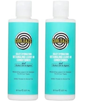 Curldaze Leave-In Conditioner Silky Hydration Detangling Curly Hair Products Leave-In Conditioner for Curly Hair Treatment For Thick Curly Hair Repair Damage and Prevent Frizz (8 Fl oz)