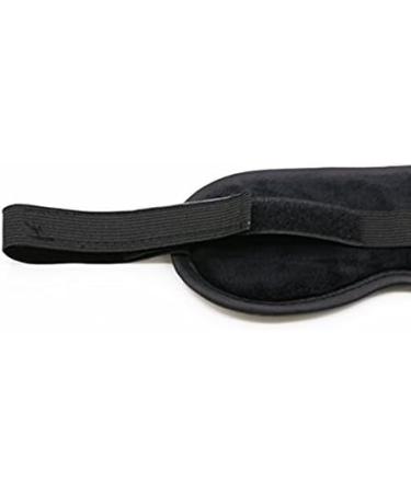 Ultra-Soft Velvet Sleep Mask & Blindfold for Comfortable Travel, Shift Work, and Meditation - Black - Buy Online on GoSupps.com
