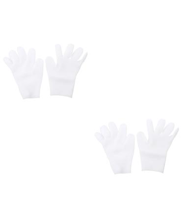 POPETPOP 2 Pairs Moisturizing Gloves Cracked Hand Gloves - Moisture Gel Gloves Moisturizing Finger Gloves Gloves Dry Cracked Gloves Pink Sebs Care White Facial Women's