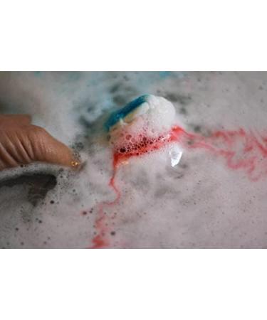 Shark Attack Bath Bomb - Vegan Approved Fizzer with Bleeding Shark Bite Fun, Unique Gift for Kids, Blue & Red Blood, Made in the UK - Buy Online on GoSupps.com