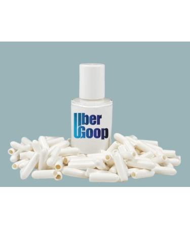 (NEW 1oz size) Uber Goop WHITE Dishwasher Rack Coating/Glue w/100 caps