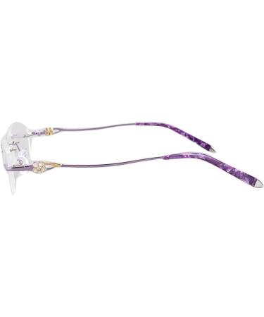 Begisa glasses pads 1 pair of metal-carved flower-glass replacement bars nose bridge purple glasses spare parts for borderless 1-hole glasses frames