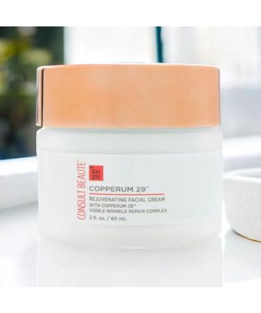 Consult Beaute Copperum 29 Rejuvenating Facial Cream - Copper Peptides & Hyaluronic Acid for Skin Hydration | Reduce Lines & Wrinkles - 2 oz - Buy Online on GoSupps.com