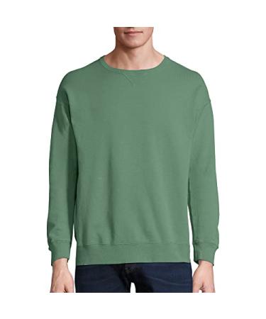 Hanes Men's Comfortwash Garment Dyed Sweatshirt Large Cypress Green