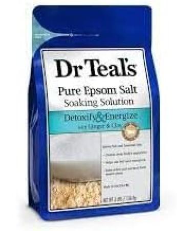 Dr. Teals Ginger & Clay Epsom Salt Bath Soaking Solution Gift Set - Detoxify & Energize, Relieve Stress - 2 Pack 3lbs ea - Buy Online on GoSupps.com